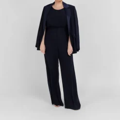 Outlet Persona by Marina Rinaldi Tuxedo Jacket Navy