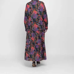 New Persona by Marina Rinaldi Floral Print Tiered Skirt