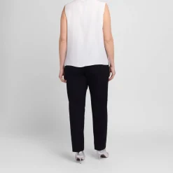 Best Persona by Marina Rinaldi Silk Acetate Vest Optional Sleeve White