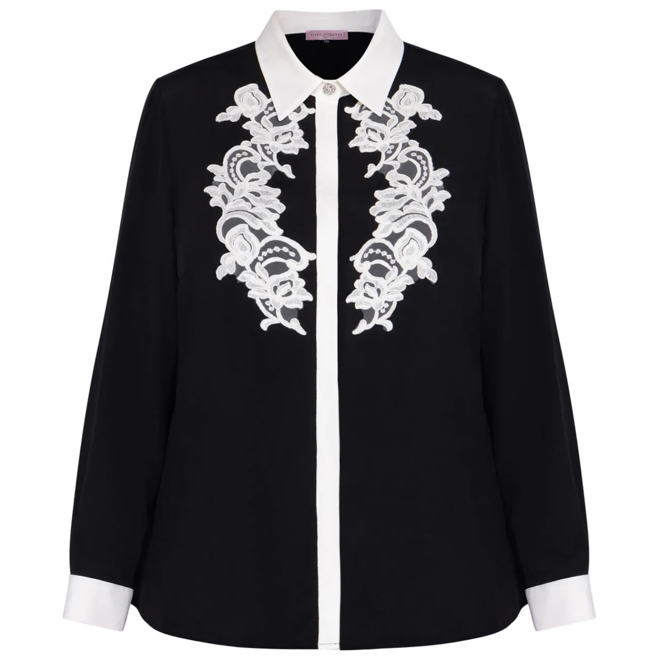 Clearance Piero Moretti Applique Shirt Black