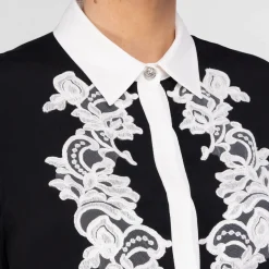 Clearance Piero Moretti Applique Shirt Black