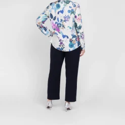 Fashion Piero Moretti Floral and Leaf Printed Shirt White