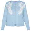 Clearance Piero Moretti Merino Applique Twinset Pale Blue