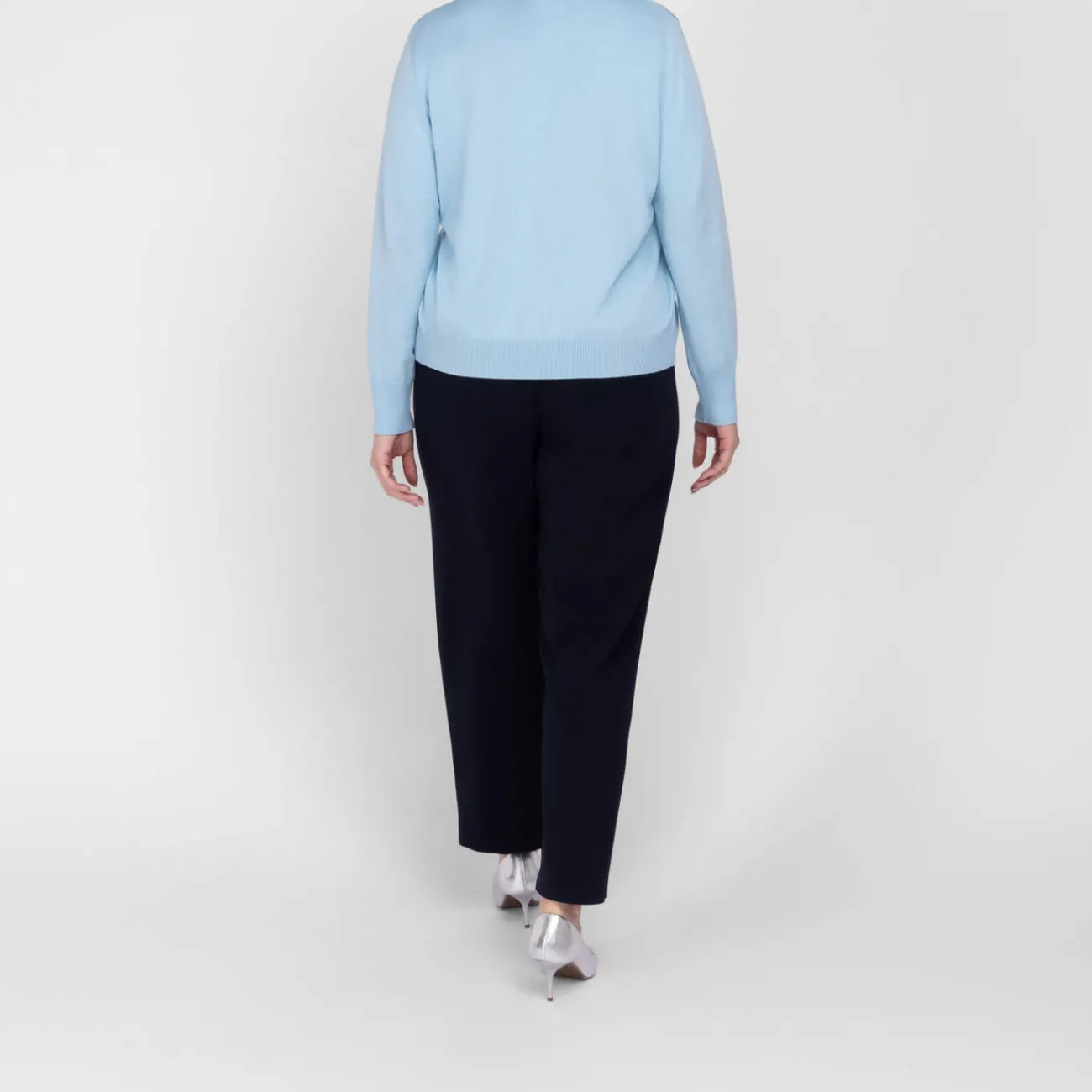 Clearance Piero Moretti Merino Applique Twinset Pale Blue