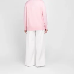 Fashion Piero Moretti Merino Pearl Embellished Cardigan Twinset Pale Pink