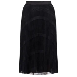 Discount Piero Moretti Mesh Pleated Skirt Black