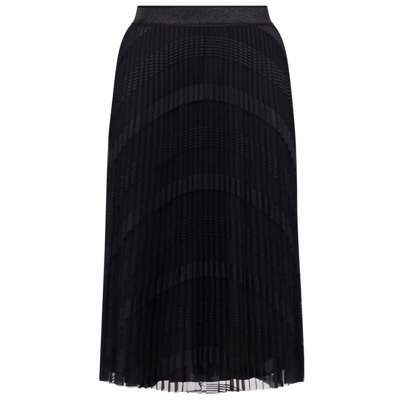 Discount Piero Moretti Mesh Pleated Skirt Black