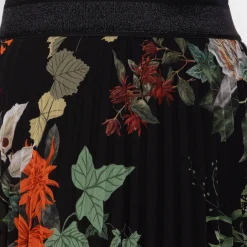 Hot Piero Moretti Pleated Printed Skirt Black