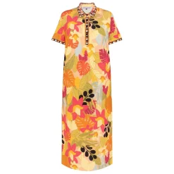 New Piero Moretti Tropical Print Jersey Dress