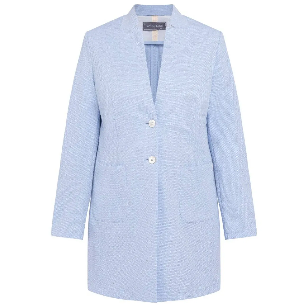 New Rof Amo Rofa Jersey Long Jacket Pale Blue