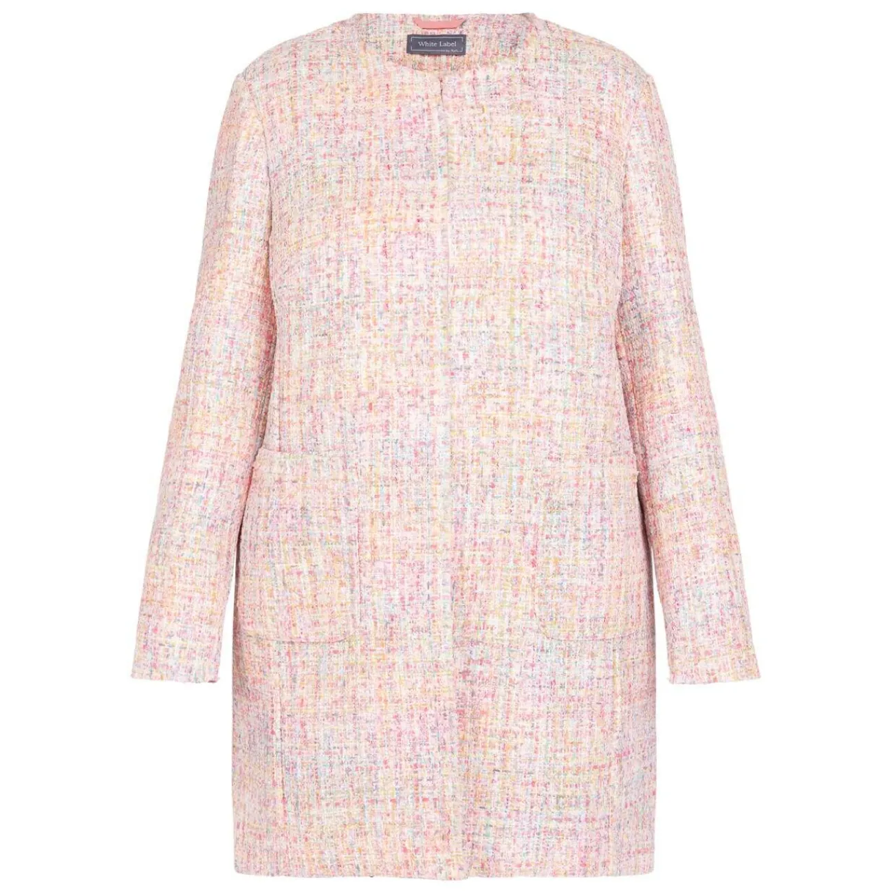 Discount Rof Amo RoFa Tweed Long Jacket Multi-Colour