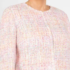Discount Rof Amo RoFa Tweed Long Jacket Multi-Colour