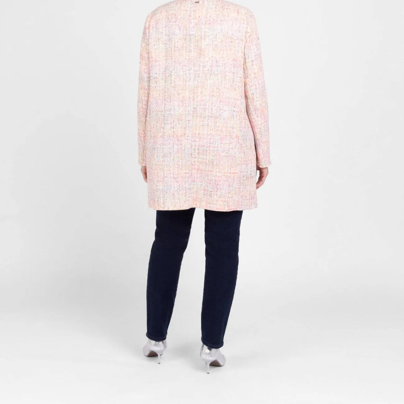 Discount Rof Amo RoFa Tweed Long Jacket Multi-Colour