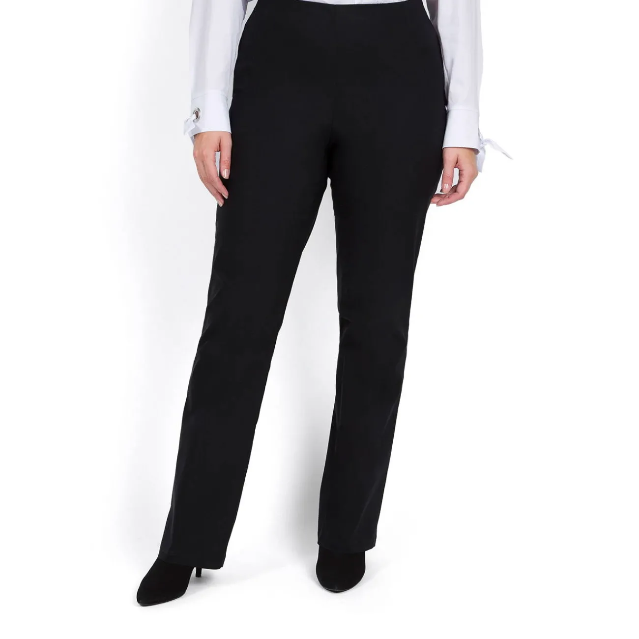 Sale Sallie Sahne STRETCH BLACK STRAIGHT LEG TROUSERS