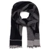 Online Salto Woven Merino Wool Scarf Black