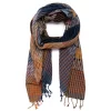 Clearance Salto Woven Patchwork Merino Wool Scarf Multi-Colour