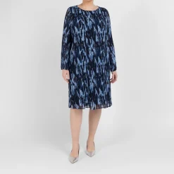 Best Samoon By Gerry Weber Samoon Pleated Animal Print Dress Blue