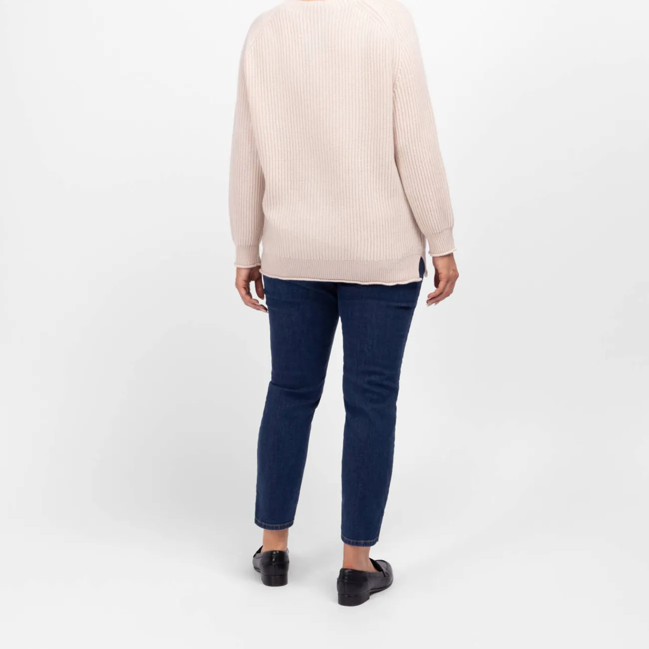 Sale Sandra Portelli Ribbed Cashmere Sweater Oyster