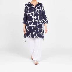 Online BIGGI M SeeYou by Abstract Print Tunic Navy