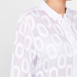 Fashion BIGGI M SeeYou by Sheer Patterned Tunic White