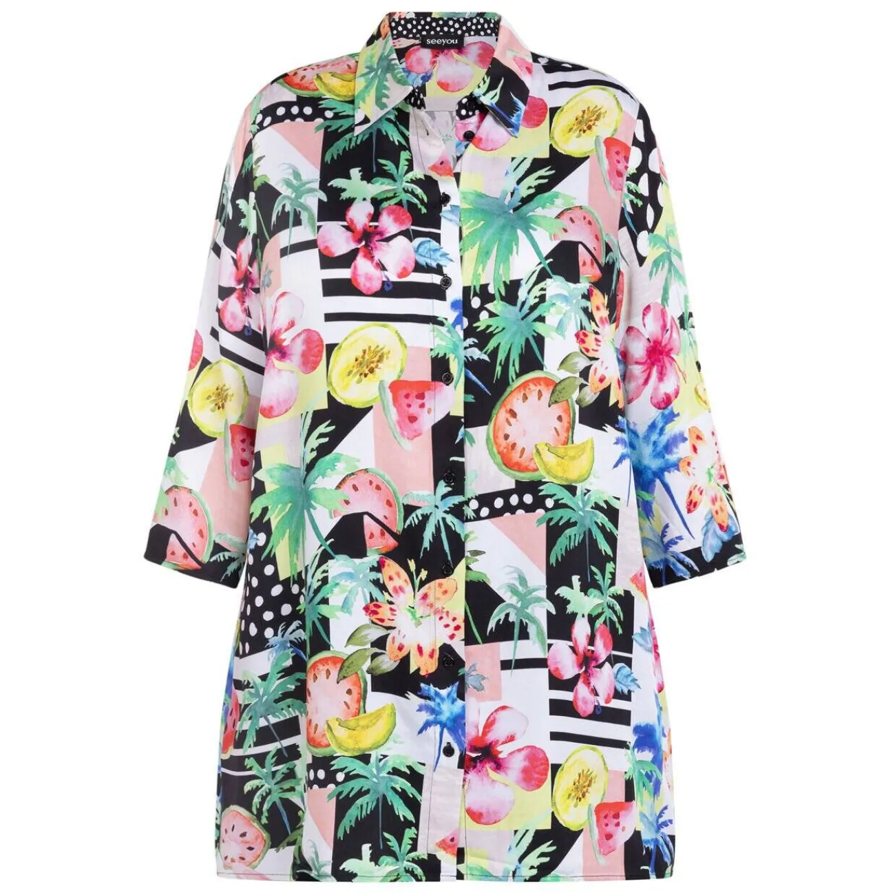Outlet BIGGI M SeeYou by Tropical Print Shirt Multi-Colour