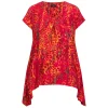 Hot Tia Animal Print Tunic Coral