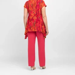 Hot Tia Animal Print Tunic Coral