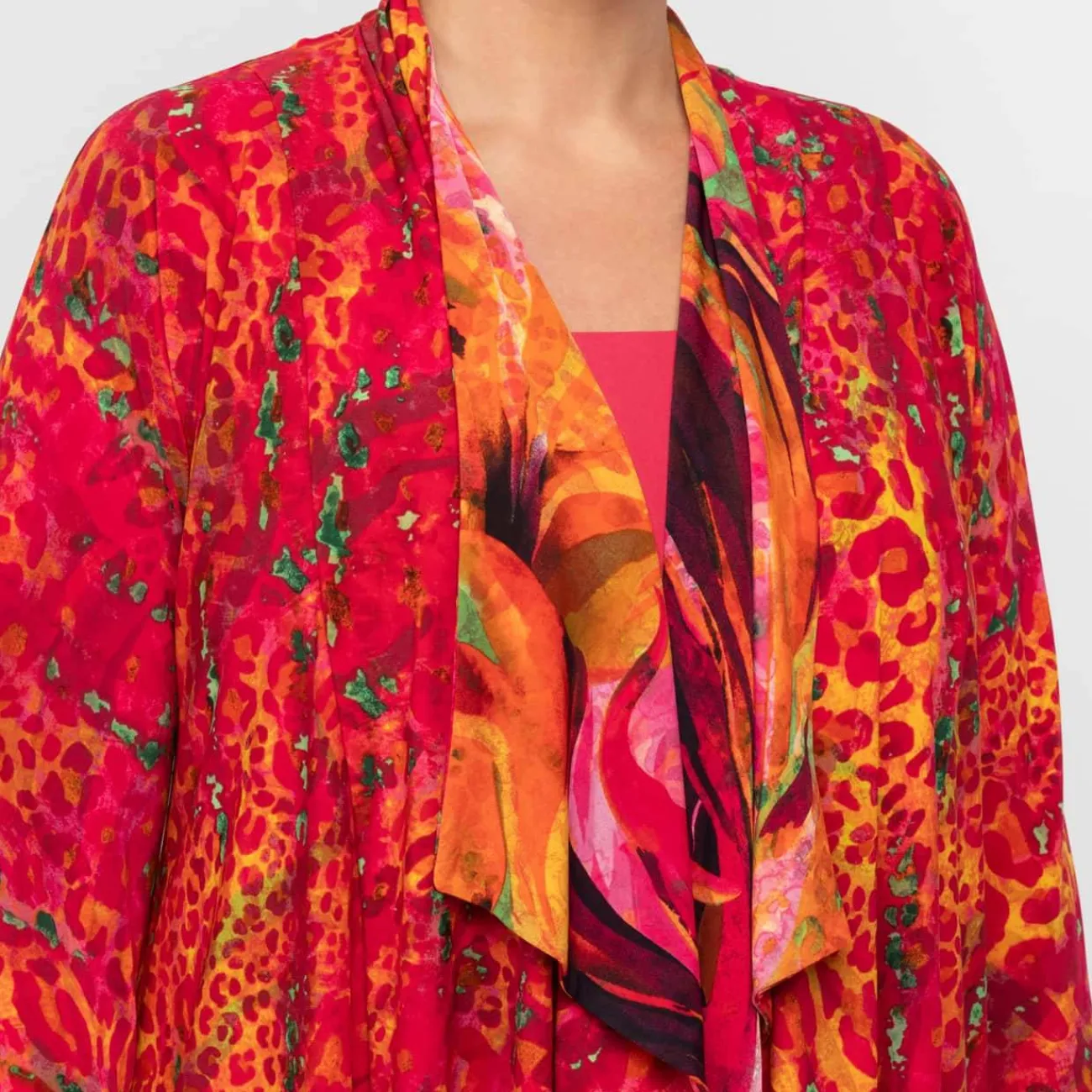 Hot Tia Jacket Print Coral