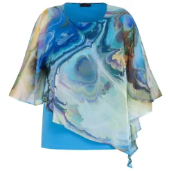 New Tia Marble Print Tunic Multi-Colour
