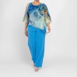New Tia Marble Print Tunic Multi-Colour
