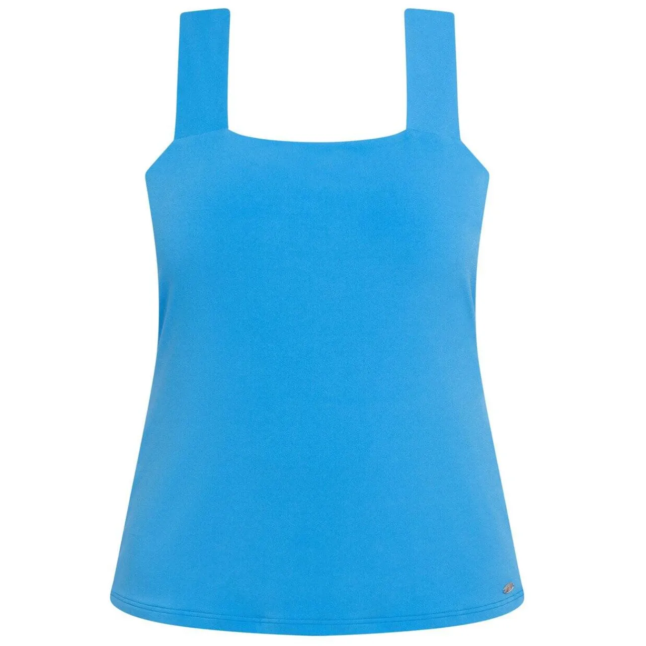 Discount Tia Square Neck Satin Jersey Vest Turquoise