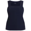 Hot Tia Square Neck Vest Navy
