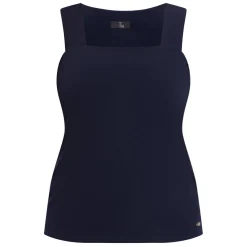 Hot Tia Square Neck Vest Navy