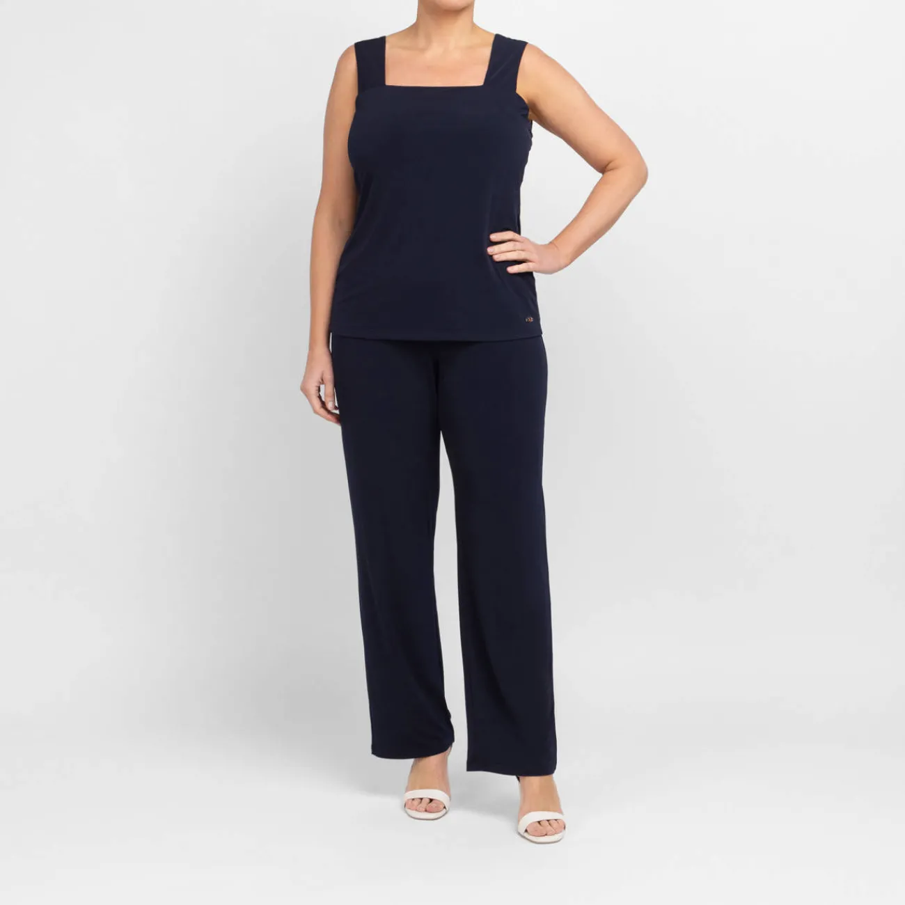 Hot Tia Square Neck Vest Navy