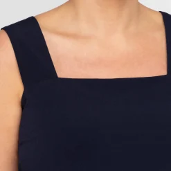 Hot Tia Square Neck Vest Navy