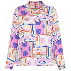 Outlet Spanish Shirt Company Tinta & Bariloche Abstract Print Shirt Pink
