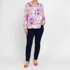 Outlet Spanish Shirt Company Tinta & Bariloche Abstract Print Shirt Pink