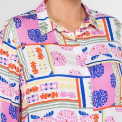 Outlet Spanish Shirt Company Tinta & Bariloche Abstract Print Shirt Pink
