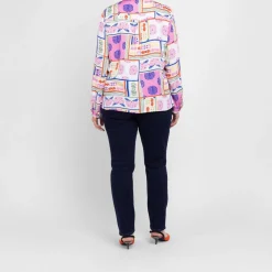 Outlet Spanish Shirt Company Tinta & Bariloche Abstract Print Shirt Pink