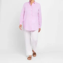 Hot Spanish Shirt Company Tinta & Bariloche Cotton Linen Shirt Pink