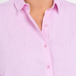 Hot Spanish Shirt Company Tinta & Bariloche Cotton Linen Shirt Pink