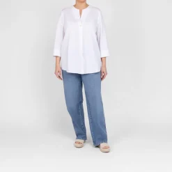 Online Spanish Shirt Company Tinta & Bariloche Cotton Tunic White
