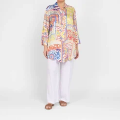 Outlet Spanish Shirt Company Tinta & Bariloche Tile Print Shirt Multi Colour