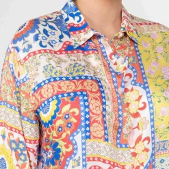Outlet Spanish Shirt Company Tinta & Bariloche Tile Print Shirt Multi Colour
