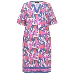 Best Verpass Floral Print Dress Pink and Blue