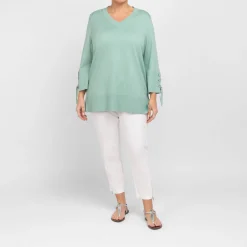 Discount Verpass Knitted Tunic Sage Green