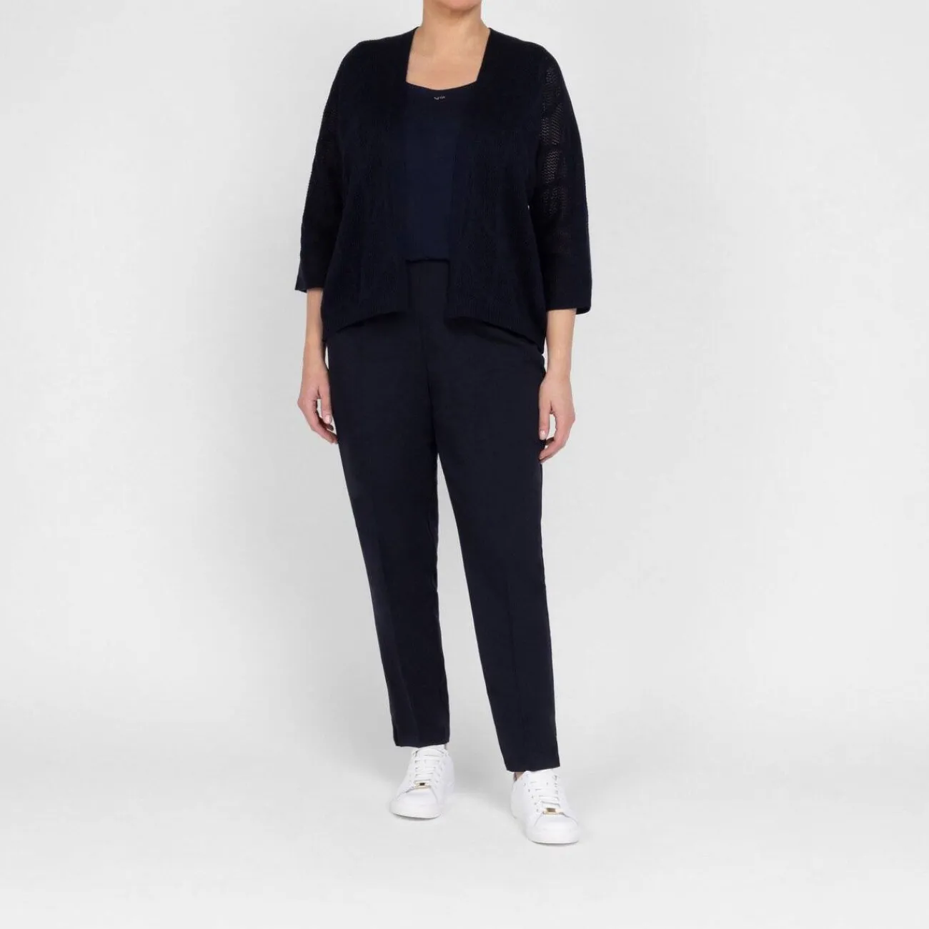 New Verpass Mesh Effect Cardigan Navy