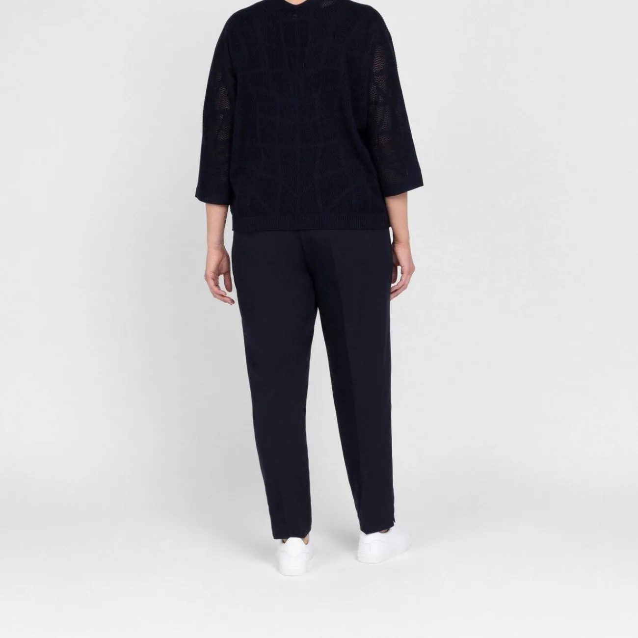 New Verpass Mesh Effect Cardigan Navy