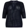 Outlet Verpass Mesh Effect Sweater Navy