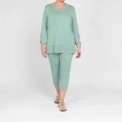 Best Verpass Pull On Trousers 7/8 Aloe Green